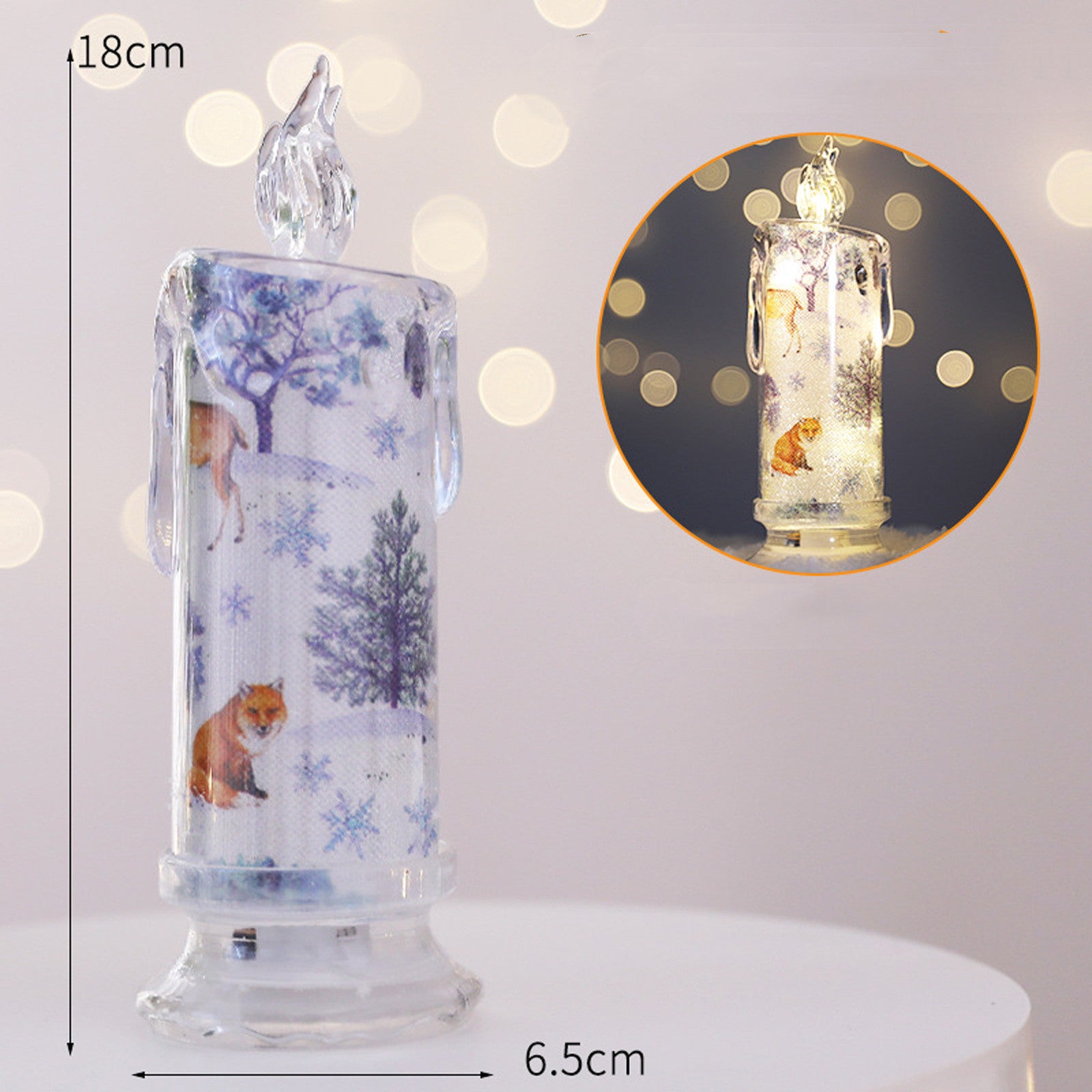 Christmas Transparent Electronic Candles Decorative Gifts The Khan Shop
