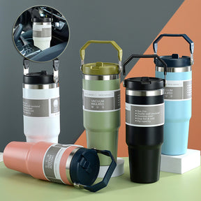 Portable Car Cup Stainless Steel Cup Travel Sports Water Bottle The Khan Shop