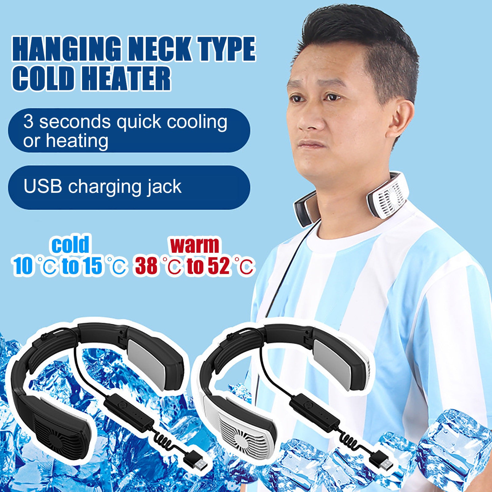 Portable Heating And Cooling Air Conditioner Wearable Neck Protector Wearable Neck Protector Air Conditioners  HOUSE HOLDS  The Khan Shop