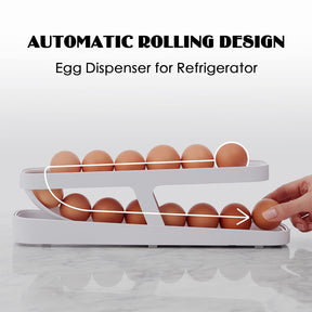Automatic Scrolling Egg Rack Holder Storage Box Egg Basket  Cosmetics Organizer  The Khan Shop