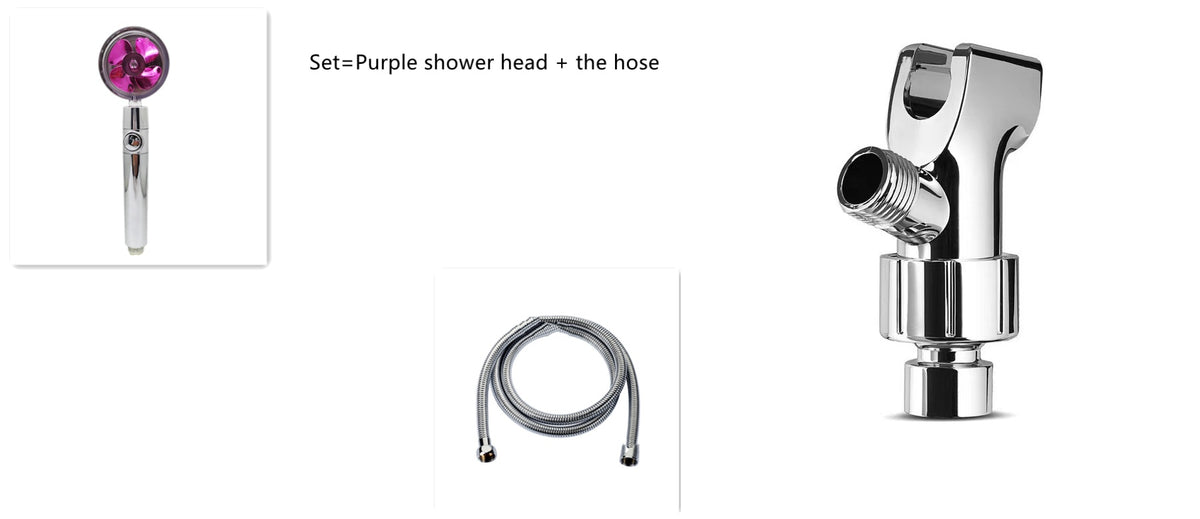 Shower Head Water Saving Flow 360 Degrees Rotating  Bathroom Accessories Set56 The Khan Shop