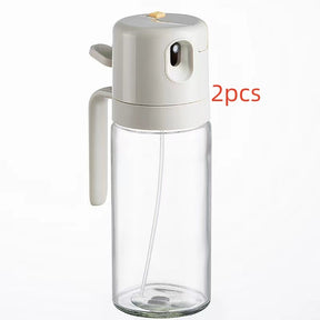 2 In 1 Oil Sprayer Bottle BBQ Cooking Oil Dispenser Olive Oil Pourers Sprayer  CookWare 550ml-Warm-Gray-2PCS The Khan Shop