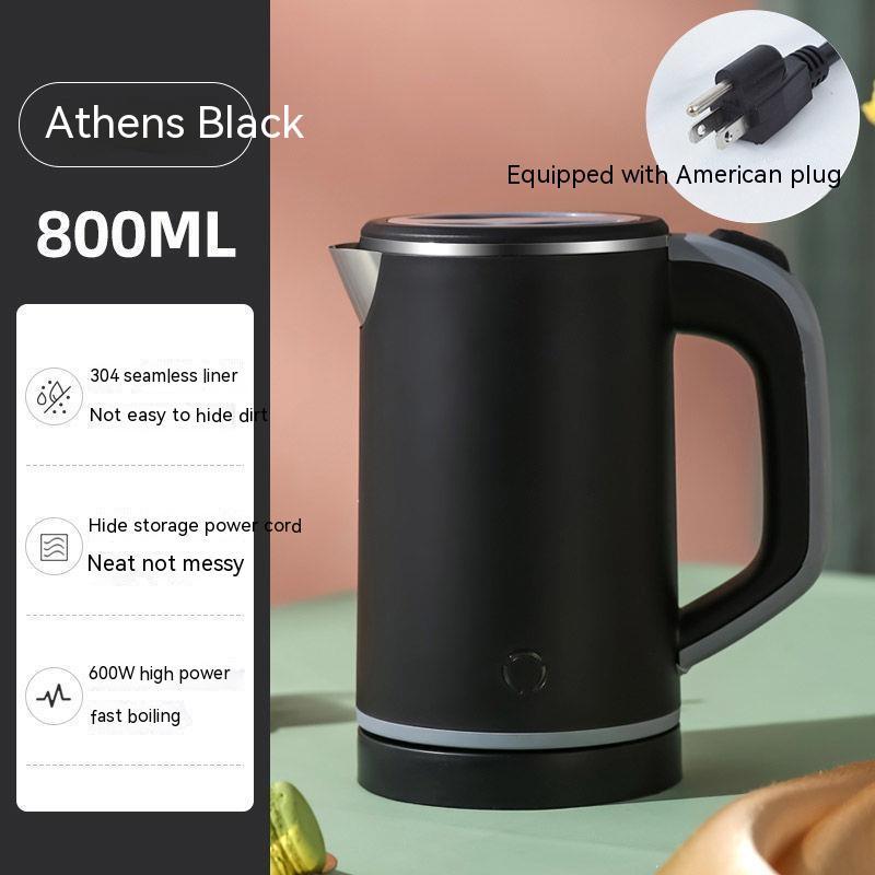 Portable Household Small Electric Kettle  Electric Kettle Black-110v-US The Khan Shop