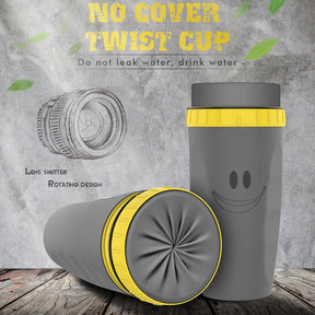 No Cover Twist Cup Travel Portable Cup Double Insulation Tumbler  DrinkWare  The Khan Shop