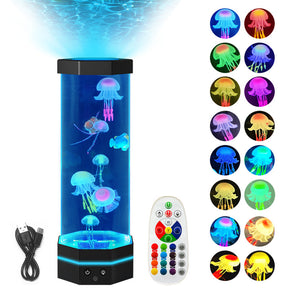 Jellyfish Lava Lamp 17 Colors Changing 15inch Jellyfish Lamp With Remote Control USB The Khan Shop