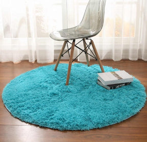Fluffy Round Rug Carpets For Living Room Decor Faux Fur Carpet The Khan Shop