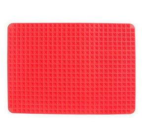 Non-Stick Silicone Pyramid Cooking Mat  oven Red The Khan Shop