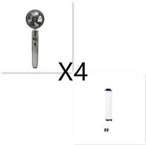 Shower Head Water Saving Flow 360 Degrees Rotating  Bathroom Accessories Set34 The Khan Shop