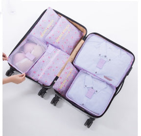 Durable Waterproof Nylon Packing Cube Travel Organizer Bag  Cosmetics Organizer Cherry-purple The Khan Shop