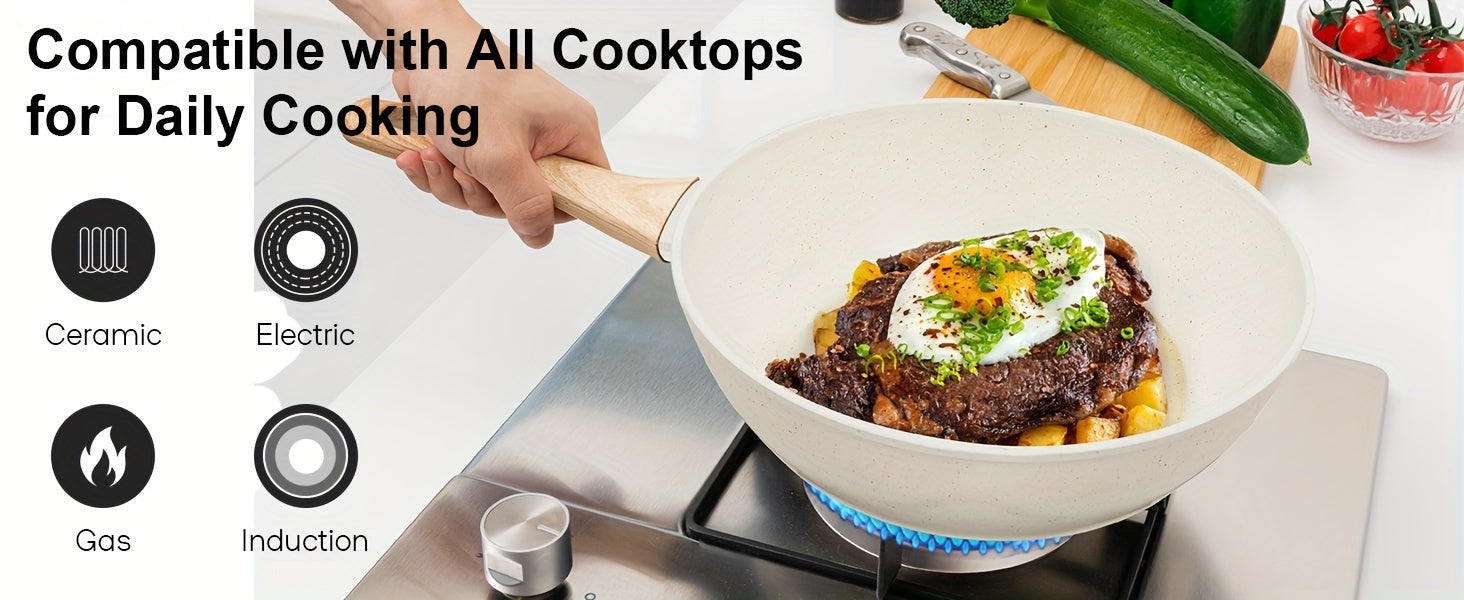 12 POTS and pans Set, Non-stick Cookware Set, Induction Cookware KHAN SHOP LLC made in cookware