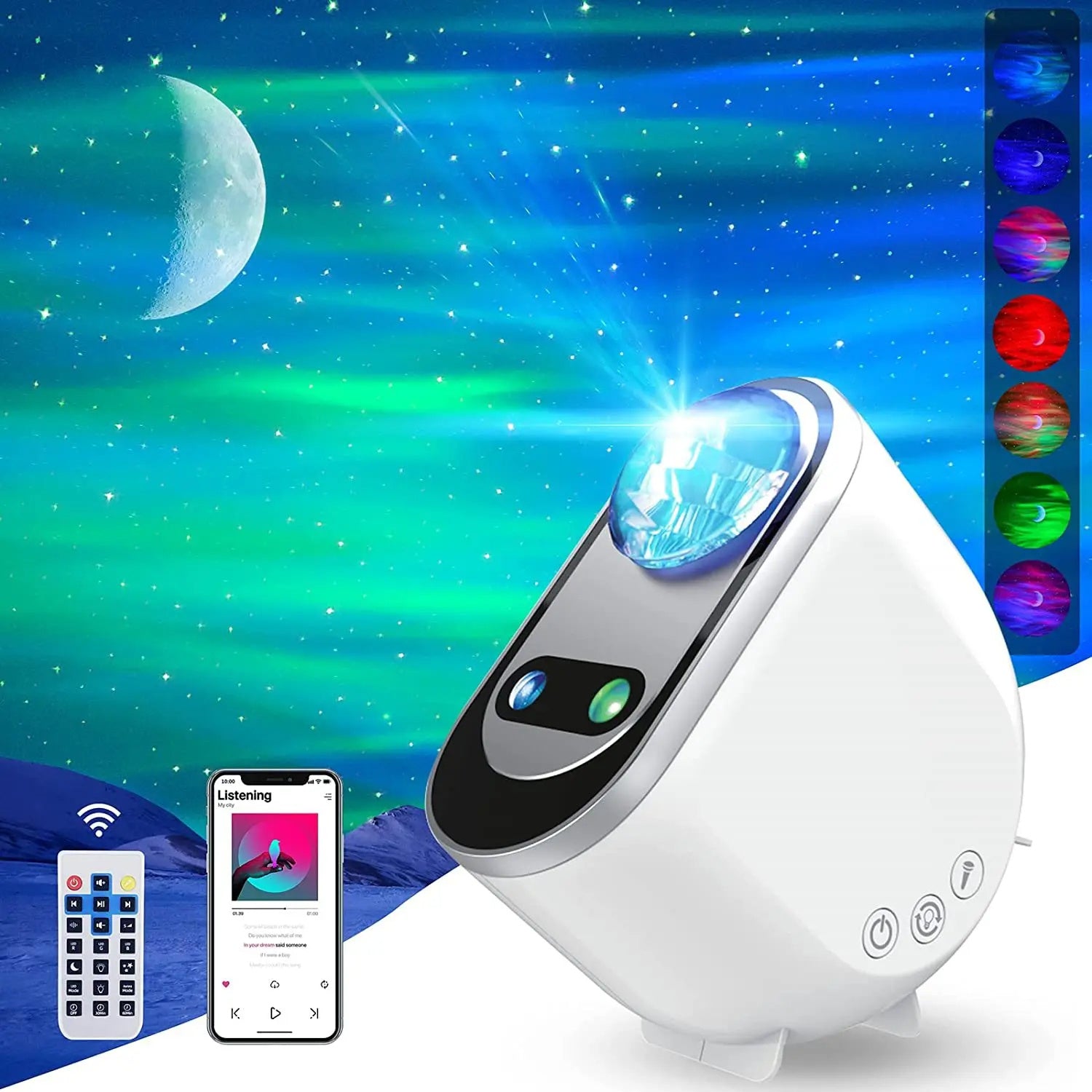 Aurora Borealis Starlight Projectors LED Galaxy Star Atmosphere Galaxy Night The Khan Shop