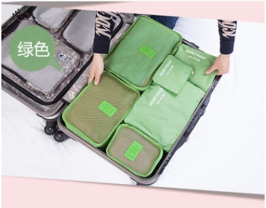 Durable Waterproof Nylon Packing Cube Travel Organizer Bag  Cosmetics Organizer Light-green The Khan Shop