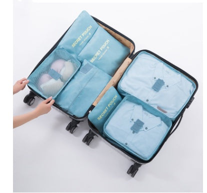 Durable Waterproof Nylon Packing Cube Travel Organizer Bag  Cosmetics Organizer Lake-blue The Khan Shop