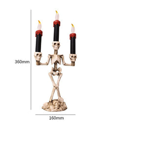 Halloween Three candles skeletons decoration The Khan Shop