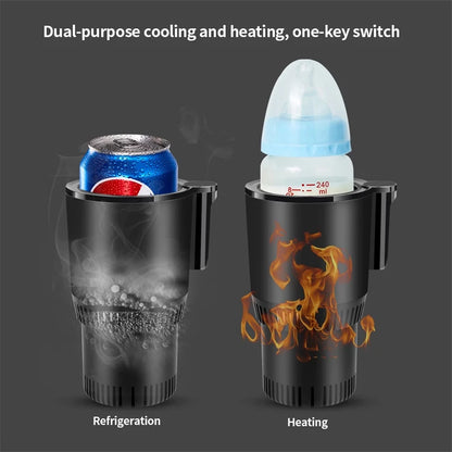 12V Warmer Cooler Smart Cooling & Heating Car Cup 2-In-1 Temperature Display Cup Holder for Water Coffee Beverage Car Accessory KHAN SHOP LLC drinkware