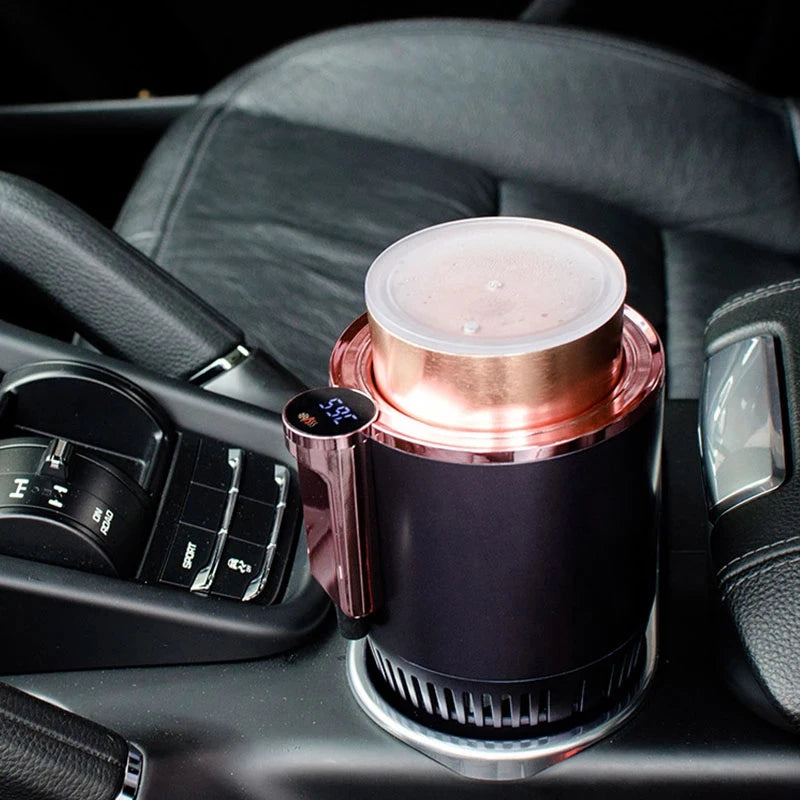 12V Warmer Cooler Smart Cooling & Heating Car Cup 2-In-1 Temperature Display Cup Holder for Water Coffee Beverage Car Accessory KHAN SHOP LLC drinkware