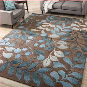 Large area covered with plush carpet  Area Rugs Blue-80x160cm The Khan Shop
