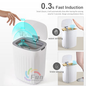 Smart Trash Can With Lid For Bedroom And Living Room The Khan Shop