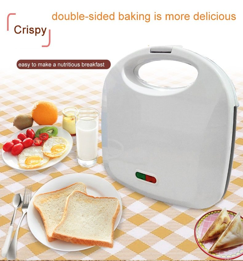 220V white color Double-sided breakfast sandwich machine  Toaster  The Khan Shop