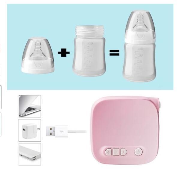 Automatic Milk Pumps Kit Electric Breast  Natural Suction Enlarger Feeding Bottle USB Breast Milksucker BM The Khan Shop
