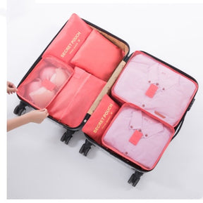 Durable Waterproof Nylon Packing Cube Travel Organizer Bag  Cosmetics Organizer Watermelon-red-1style The Khan Shop