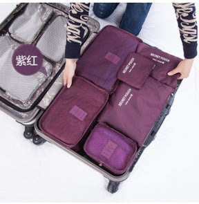 Durable Waterproof Nylon Packing Cube Travel Organizer Bag  Cosmetics Organizer Grape The Khan Shop