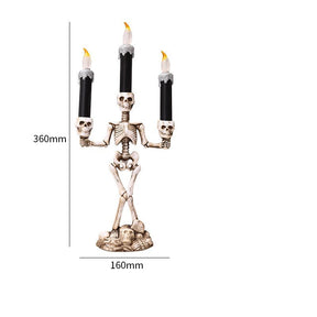 Halloween Three candles skeletons decoration The Khan Shop