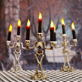 Halloween Three candles skeletons decoration The Khan Shop