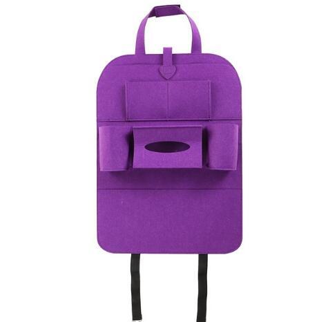 Multi-Purpose Auto Seat Organizer Bag  Cosmetics Organizer Purple The Khan Shop
