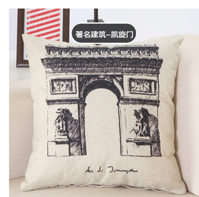 Great Buildings Print Pillow Cases London Paris New York Decorative Pillows  Throw Pillows 06 The Khan Shop