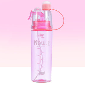 Portable Outdoor Sports Mist Spray Cup  DrinkWare Pink-600ml The Khan Shop