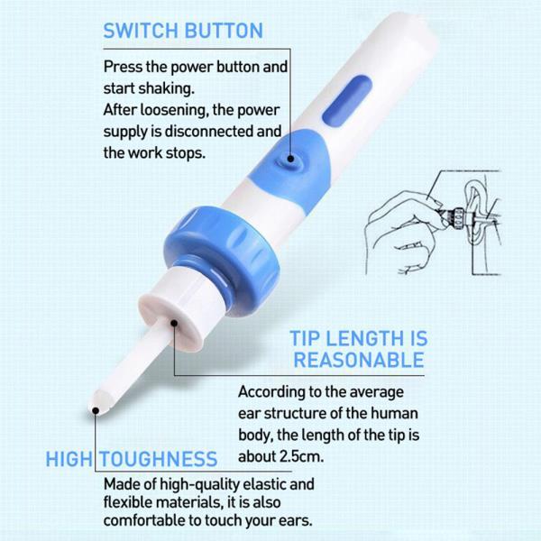 Safety Electric Cordless Vacuum Ear Cleaner Wax Remover Painless Cleaning Tool  Cleaning Tool  The Khan Shop