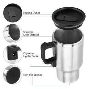 Stainless Steel Vehicle Heating Cup Electric  Electric Kettle  The Khan Shop