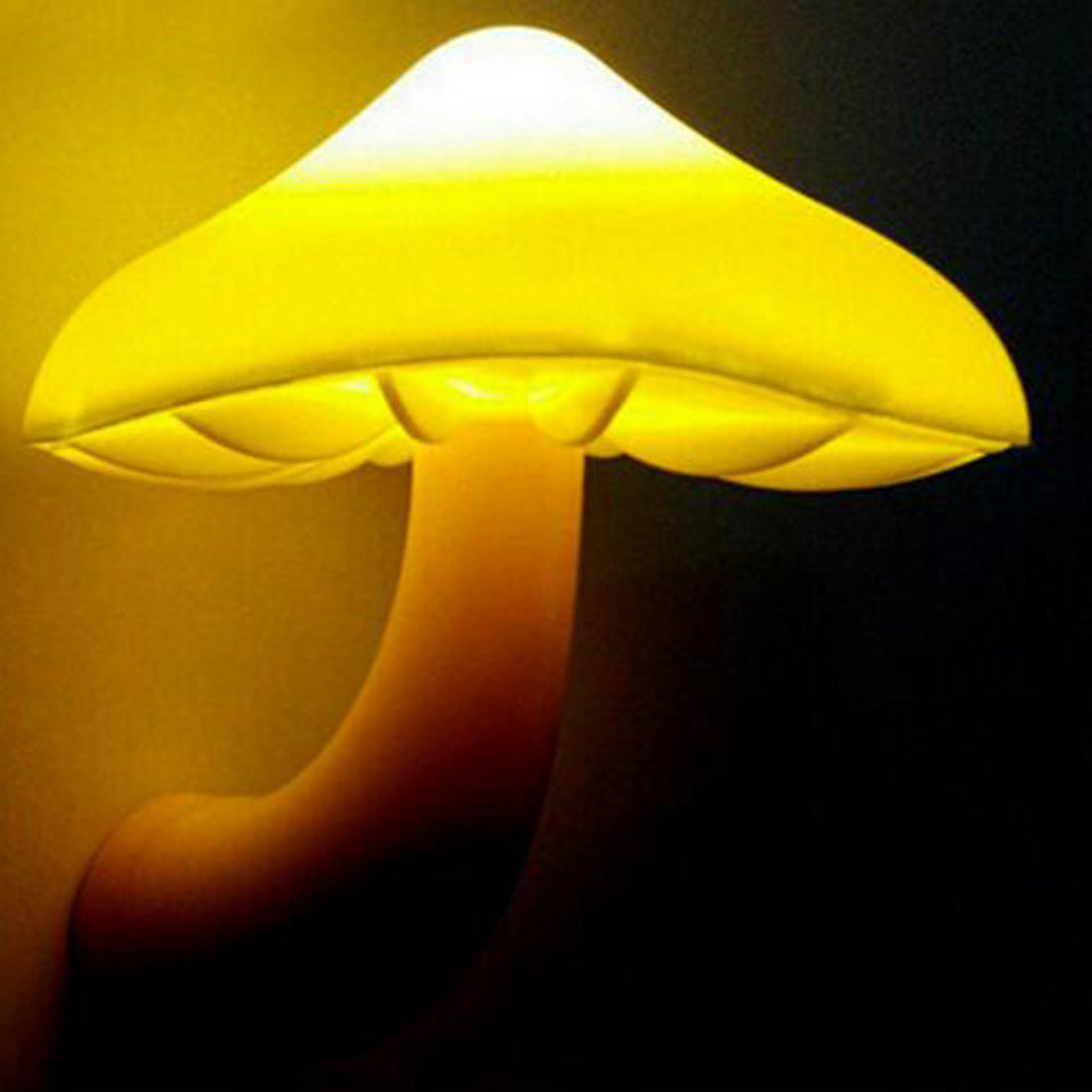 LED Night Light Mushroom Wall Socket Lamp  Wall Decoration Mushroom-US-Yellow The Khan Shop