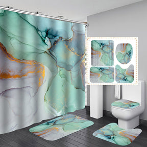 3D Art Geometric Shower Curtains in the Bathroom Waterproof Bath Curtain The Khan Shop