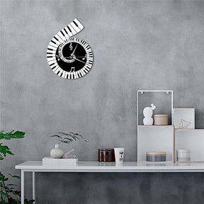 Decoration Wall Clock Treble Clef Piano Keyboard Musical Notes Irregular  Wall Decoration  The Khan Shop