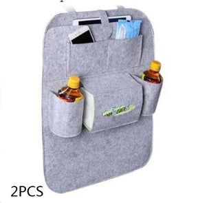 Multi-Purpose Auto Seat Organizer Bag  Cosmetics Organizer Light-grey-2pcs The Khan Shop