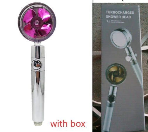Shower Head Water Saving Flow 360 Degrees Rotating  Bathroom Accessories Purple-with-box The Khan Shop