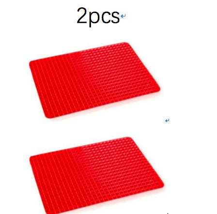 Non-Stick Silicone Pyramid Cooking Mat  oven Red-2pcs The Khan Shop