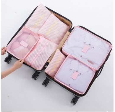 Durable Waterproof Nylon Packing Cube Travel Organizer Bag  Cosmetics Organizer Powder-stripe The Khan Shop