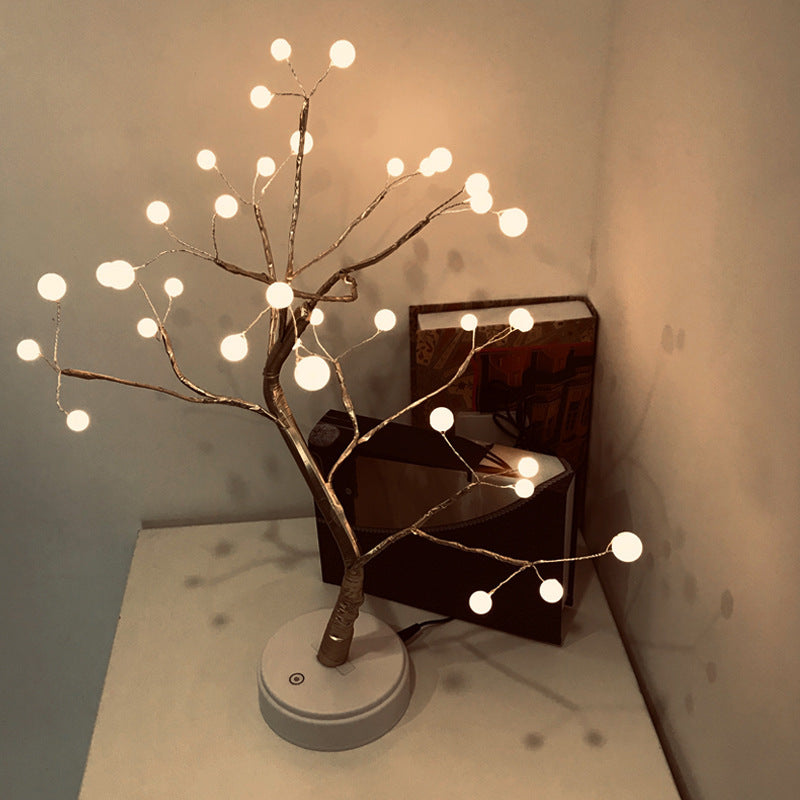 LED USB Fire Tree Light Copper Wire Table Lamps Night Light  Table Lamps  The Khan Shop