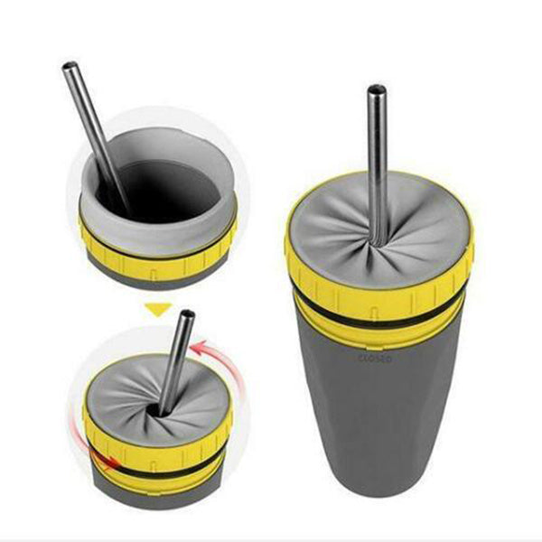 No Cover Twist Cup Travel Portable Cup Double Insulation Tumbler  DrinkWare  The Khan Shop