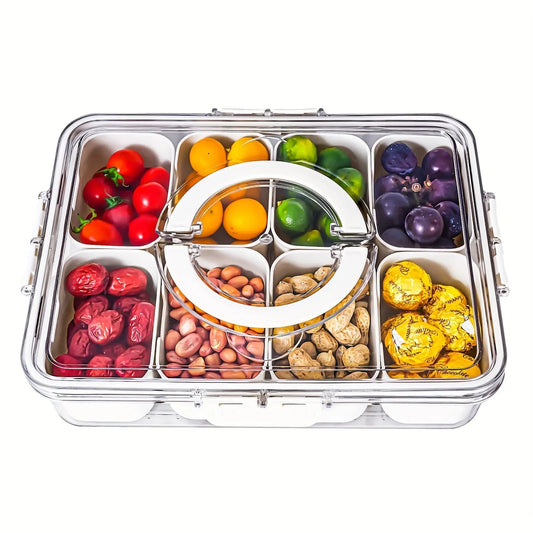 1pc/2pcs, Divided Food Serving Tray With Lid And Handle -  ServeWare KHAN SHOP LLC 1pc-8-Samll-Boxes