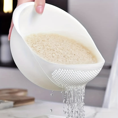 1pc, Efficient Rice Washing Bowl with Strainer - Perfect for Small Grains-kitchen tool KHAN SHOP LLC made in cookware