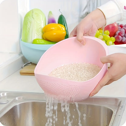 1pc, Efficient Rice Washing Bowl with Strainer - Perfect for Small Grains-kitchen tool KHAN SHOP LLC made in cookware