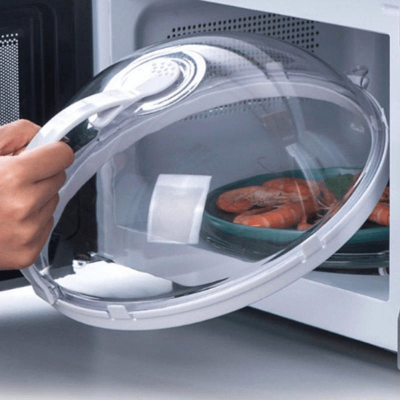 1pc Reusable Microwave Splash Cover - Transparent Anti-Sputtering Food Cover KHAN SHOP LLC made in cookware