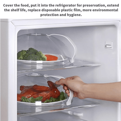 1pc Reusable Microwave Splash Cover - Transparent Anti-Sputtering Food Cover KHAN SHOP LLC made in cookware