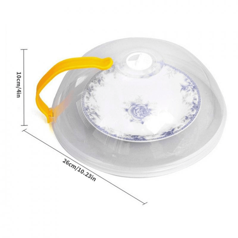 1pc Reusable Microwave Splash Cover - Transparent Anti-Sputtering Food Cover KHAN SHOP LLC made in cookware