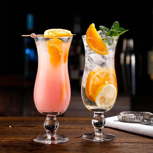 1pc Simple Hurricane Cup Creative Cocktail Cups Short-footed Juice Cold Drink Glass KHAN SHOP LLC hurricane glassware