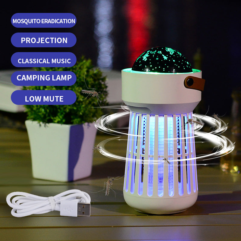 2 In 1 Electric Mosquito Killer Lamp Star Ceiling Projection KHAN SHOP LLC Decoration